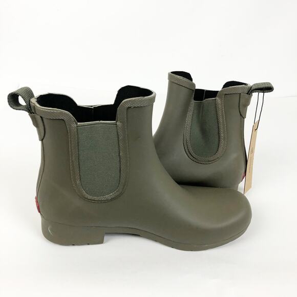 Chooka Womens Eastlake Chelsea Rain Boots 6 Green Waterproof Ankle Bootie NWT - Picture 2 of 9